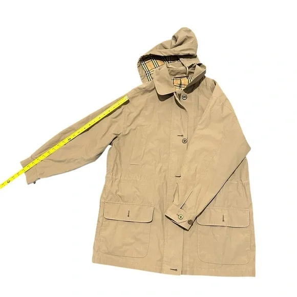 Burberry London Trench Coat Detachable Liner Hood Nova Check Beige Men US Size L - Picture 11 of 13